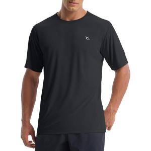 imagebaleaf Mens UPF 50 Sun Protection Shirts UV SPF Short Sleeve TShirts Rash Guard Quick Dry Lightweight Hiking AthleticBlack