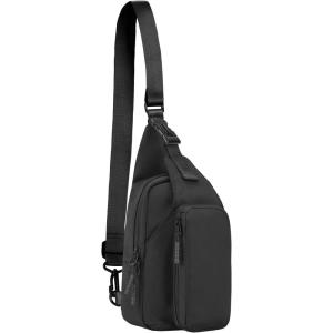 imagebaleaf Small Sling Bag Crossbody Backpack Adjustable Strap Shoulder Chest Daypack Casual Traveling Hiking Daily BlackBlack