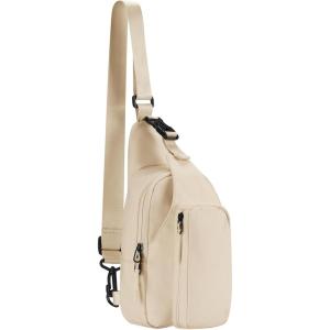 imagebaleaf Small Sling Bag Crossbody Backpack Adjustable Strap Shoulder Chest Daypack Casual Traveling Hiking Daily BlackWhite