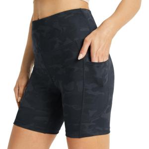 imagebaleaf Womens 6quot8quot High Waisted Biker Shorts with Pockets for Gym Workout Yoga Running AthleticPrinted Color 3