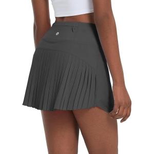 imagebaleaf Womens Pleated Tennis Skirt Golf Skorts for Woman High Waisted Lightweight Athletic Shorts PocketsGray