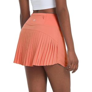 imagebaleaf Womens Pleated Tennis Skirt Golf Skorts for Woman High Waisted Lightweight Athletic Shorts PocketsScorched Red Coral