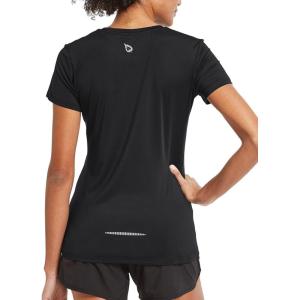 imagebaleaf Womens Short Sleeve Running Workout Shirts Athletic Tops Lightweight Quick Dry Training Yoga CrewneckBlack