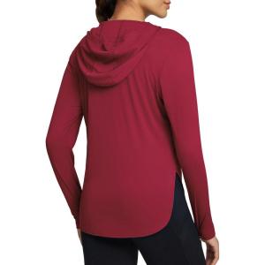 imagebaleaf Womens UPF 50 Sun Shirt with Hoodie SPF Long Sleeve UV Protection Clothing Hiking Fishing Outdoor LightweightRed