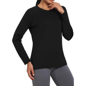 imagebaleaf Womens UPF 50 Sun Shirts Long Sleeve UV Protection Rash Guard Lightweight Quick Dry SPF Hiking Tops OutdoorA01black