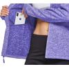 imageBALEAF Womens Fleece Bodyfit FullZip Pocketed Collared Long Sleeved Running ampamp Track Jacket with Thumb Holes Heather Purple Size M