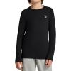 imagebaleaf Boys Compression Shirt Long Sleeve Youth Undershirts Kids Football Baseball Baselayer Cold Gear Quick DryBlack