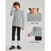 imagebaleaf Boys Compression Shirt Long Sleeve Youth Undershirts Kids Football Baseball Baselayer Cold Gear Quick DryLight Gray