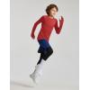 imagebaleaf Boys Compression Shirt Long Sleeve Youth Undershirts Kids Football Baseball Baselayer Cold Gear Quick DryRed