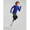 imagebaleaf Boys Compression Shirt Long Sleeve Youth Undershirts Kids Football Baseball Baselayer Cold Gear Quick DryRoyal Blue