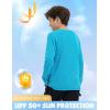 imagebaleaf Boys Sun Shirts UPF 50 Rash Guard UV Protection Swim Tops Quick Dry Lightweight Long Sleeve ClothingGlacier Blue
