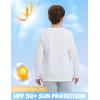 imagebaleaf Boys Sun Shirts UPF 50 Rash Guard UV Protection Swim Tops Quick Dry Lightweight Long Sleeve ClothingWhite