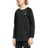 imagebaleaf Boys Thermal Compression Shirts Youth Long Sleeve Fleece Base Layer Soccer Football Cold Gear01black