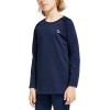 imagebaleaf Boys Thermal Compression Shirts Youth Long Sleeve Fleece Base Layer Soccer Football Cold Gear01navy