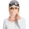 imagebaleaf Fleece Balaclava Face MaskThermal Ski Mask for Men and WomenWinter Hats Face Cover Hood Cold Weather Gear 2 SizePink