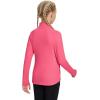 imagebaleaf Fleece Girls Jacket Zip Up Fall Jackets Kids Equestrian Riding Shirts Thermal Athletic Sweatshirts WarmPink