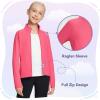 imagebaleaf Fleece Girls Jacket Zip Up Fall Jackets Kids Equestrian Riding Shirts Thermal Athletic Sweatshirts WarmPink
