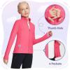 imagebaleaf Fleece Girls Jacket Zip Up Fall Jackets Kids Equestrian Riding Shirts Thermal Athletic Sweatshirts WarmPink
