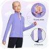 imagebaleaf Fleece Girls Jacket Zip Up Fall Jackets Kids Equestrian Riding Shirts Thermal Athletic Sweatshirts WarmPurple