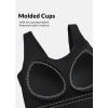 imagebaleaf Freeleaf Womens Longline Sports Bra Molded Cup Workout Tank Yoga Tops Built in Bra Athletic CamisoleBlack
