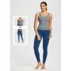imagebaleaf Freeleaf Womens Longline Sports Bra Molded Cup Workout Tank Yoga Tops Built in Bra Athletic CamisoleDark Gray