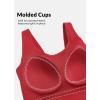 imagebaleaf Freeleaf Womens Longline Sports Bra Molded Cup Workout Tank Yoga Tops Built in Bra Athletic CamisoleLava Falls