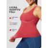 imagebaleaf Freeleaf Womens Longline Sports Bra Molded Cup Workout Tank Yoga Tops Built in Bra Athletic CamisoleLava Falls