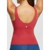 imagebaleaf Freeleaf Womens Longline Sports Bra Molded Cup Workout Tank Yoga Tops Built in Bra Athletic CamisoleLava Falls