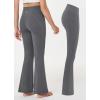 imagebaleaf Girls Flare Leggings Yoga Dance Pants Kids Bell Bottoms School Preppy Teen High Waist Pockets AthleticGrey