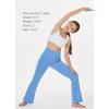 imagebaleaf Girls Flare Leggings Yoga Dance Pants Kids Bell Bottoms School Preppy Teen High Waist Pockets AthleticLight Blue