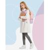 imagebaleaf Girls Fleece Dress Thermal Pullover Long Polar Tunic Sweatshirt Quarter Zip Winter Outfits PocketBirch White