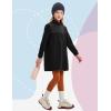 imagebaleaf Girls Fleece Dress Thermal Pullover Long Polar Tunic Sweatshirt Quarter Zip Winter Outfits PocketBlack