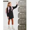 imagebaleaf Girls Fleece Dress Thermal Pullover Long Polar Tunic Sweatshirt Quarter Zip Winter Outfits PocketBlack