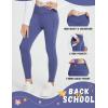 imagebaleaf Girls Fleece Lined Leggings Athletic Yoga Pants Thermal Dance Tights Pockets Winter RunningBlue