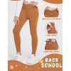 imagebaleaf Girls Fleece Lined Leggings Athletic Yoga Pants Thermal Dance Tights Pockets Winter RunningCaramel