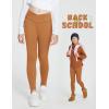 imagebaleaf Girls Fleece Lined Leggings Athletic Yoga Pants Thermal Dance Tights Pockets Winter RunningCaramel