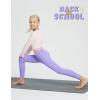 imagebaleaf Girls Fleece Lined Leggings Athletic Yoga Pants Thermal Dance Tights Pockets Winter RunningPurple