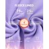 imagebaleaf Girls Fleece Lined Leggings Athletic Yoga Pants Thermal Dance Tights Pockets Winter RunningPurple