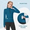 imagebaleaf Girls Fleece Long Sleeve Shirts Fall Jacket Half Zip Sweatshirts Horse Riding Camping Thermal Coat KidsAnavy Blue