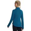 imagebaleaf Girls Fleece Long Sleeve Shirts Fall Jacket Half Zip Sweatshirts Horse Riding Camping Thermal Coat KidsBblue