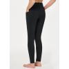 imagebaleaf Girls Horse Riding Pants Kids Equestrian Breeches Belt Loops KneePatch Youth Schooling Tights Zipper PocketBlack