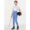 imagebaleaf Girls Horse Riding Pants Kids Equestrian Breeches Belt Loops KneePatch Youth Schooling Tights Zipper PocketBlue