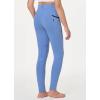 imagebaleaf Girls Horse Riding Pants Kids Equestrian Breeches Belt Loops KneePatch Youth Schooling Tights Zipper PocketBlue