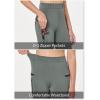 imagebaleaf Girls Horse Riding Pants Kids Equestrian Breeches Belt Loops KneePatch Youth Schooling Tights Zipper PocketGrey