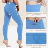 imagebaleaf Girls Leggings Dance Tights Yoga Pants with Pocket Preppy Clothes Kids Teen Running Athletic Workout BalletLight Blue