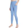 imagebaleaf Girls Leggings Dance Tights Yoga Pants with Pocket Preppy Clothes Kids Teen Running Athletic Workout BalletLight Blue