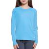 imagebaleaf Girls Rash Guard Swim Shirts Sun Shirt UV Long Sleeve Tops Quick Dry Lightweight UPF 50 ClothingBlue