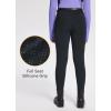 imagebaleaf Girls Riding Pants Fleece Winter Breeches Full Seat Silicone Kids Horseback Equestrian Zipper Pocket TightBlack