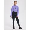 imagebaleaf Girls Riding Pants Fleece Winter Breeches Full Seat Silicone Kids Horseback Equestrian Zipper Pocket TightBlack