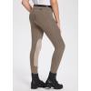 imagebaleaf Girls Riding Pants Kids Equestrian Breeches KneePatch Zip Pocket Horseback TightsBrown